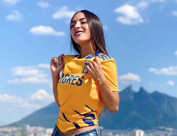 La atleta, modelo, Gloria Murillo, es una de las más fieles seguidoras de los Tigres de la UANL