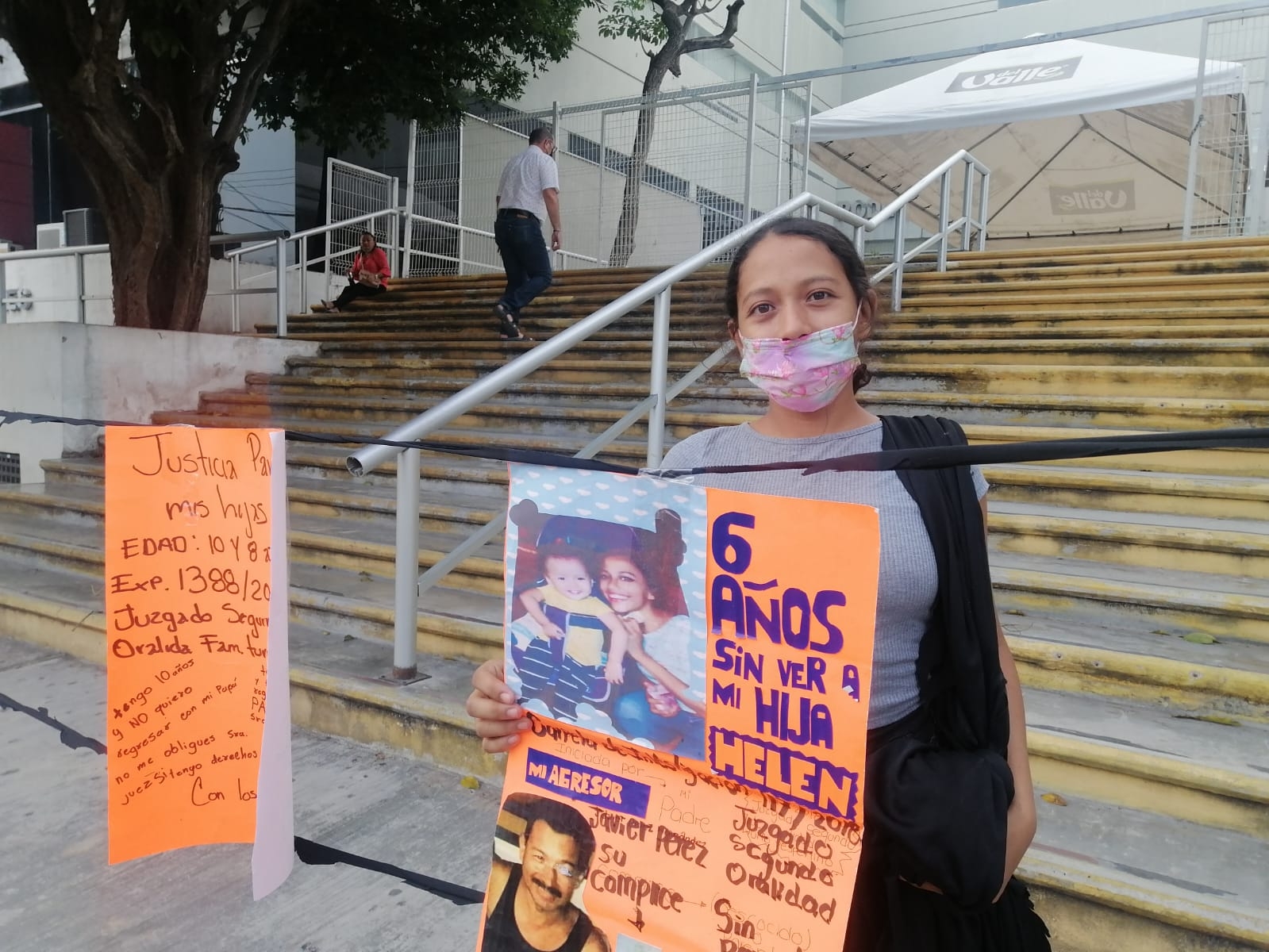 Madres protestan contra la Violencia Vicaria afuera de los juzgados en Mérida: EN VIVO