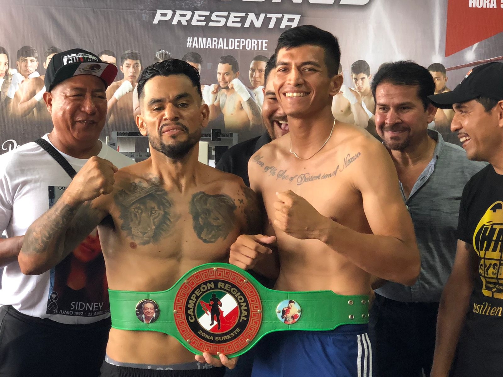 Boxeadores de Cancún se ven las caras a un día de su pelea en el Caribe Mexicano