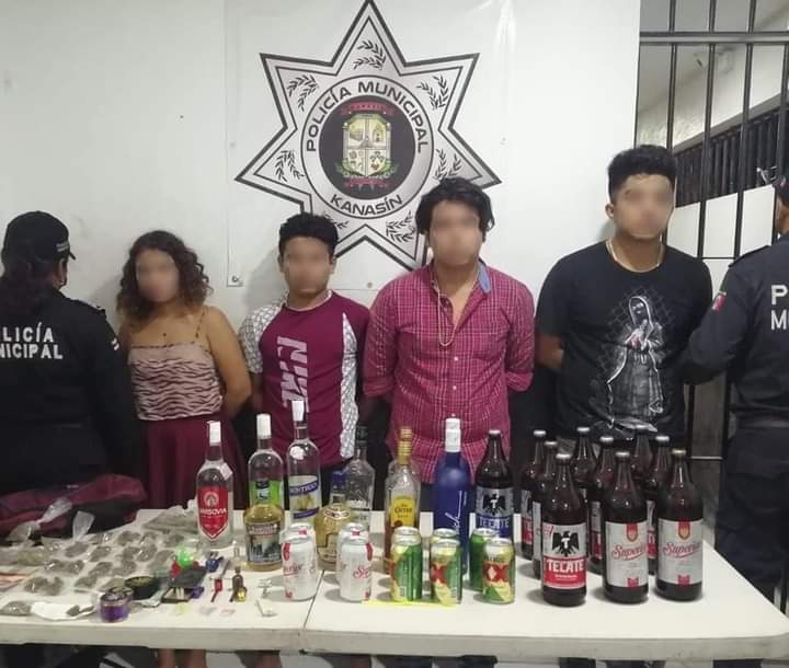 Policía de Kanasín clausura fiesta clandestina con 250 menores de edad