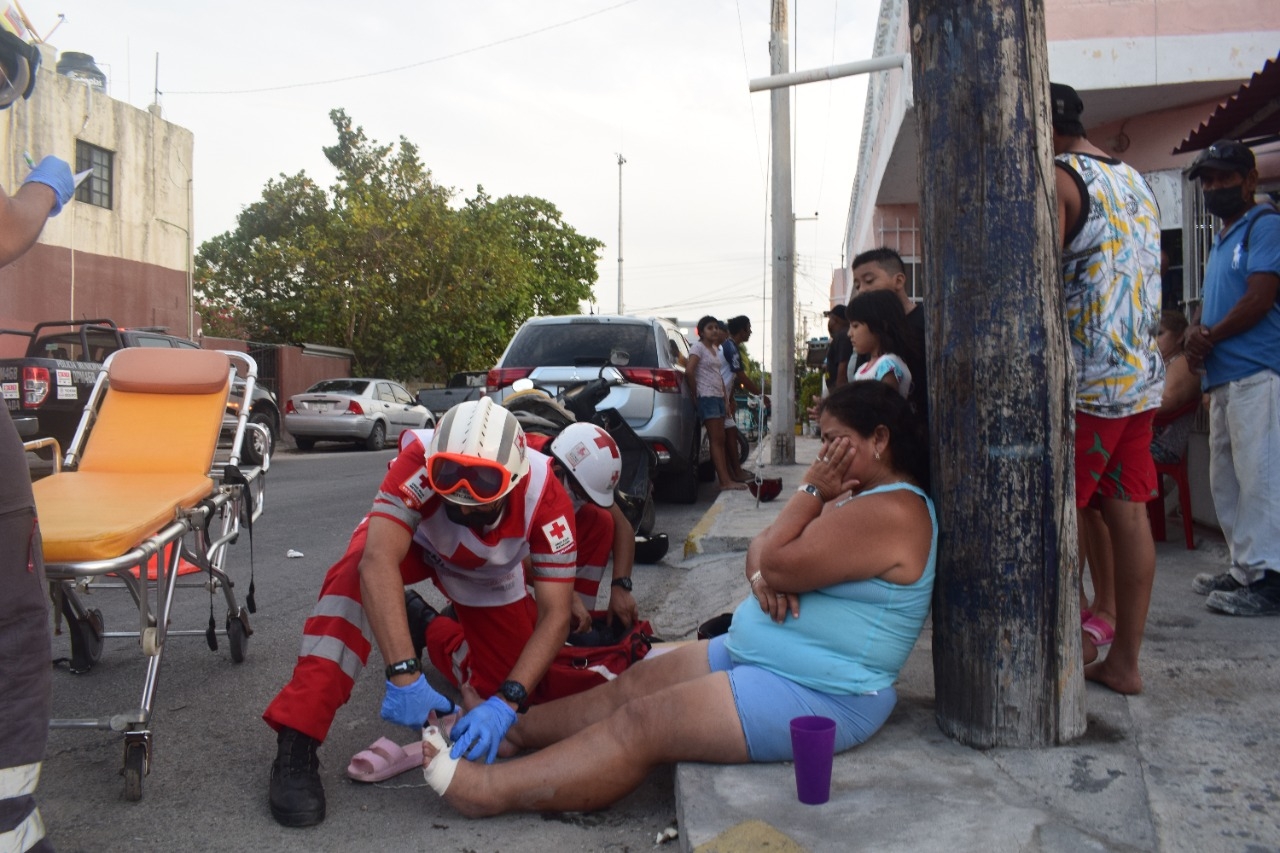 Choque entre motociclistas deja una mujer lesionada en Progreso