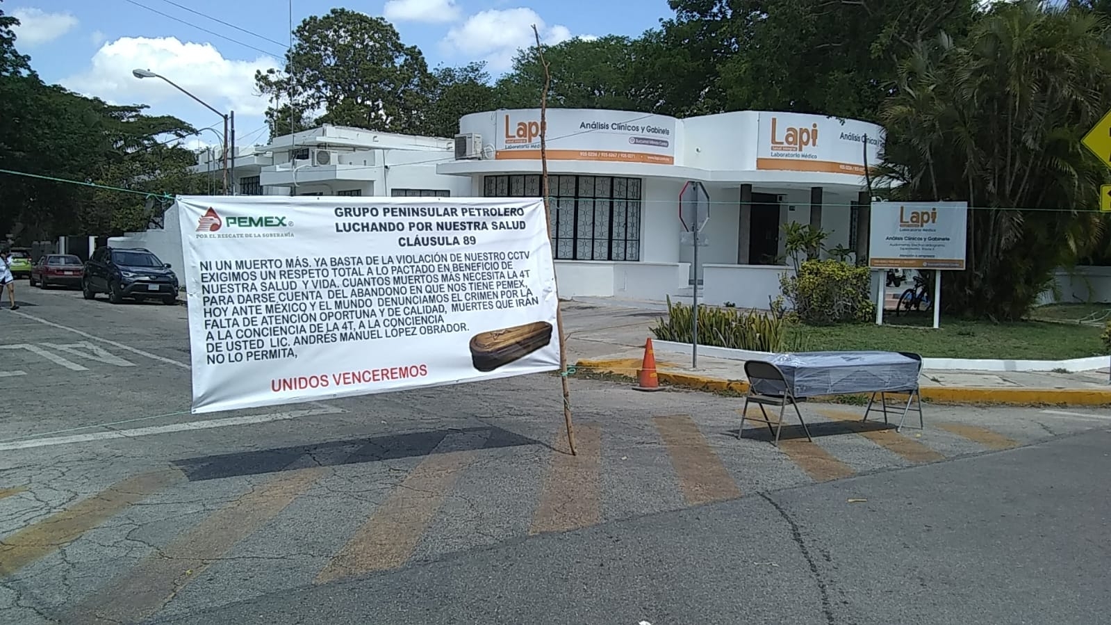 Protesta de jubilados de Pemex causa caos vial en calles de Mérida: EN VIVO