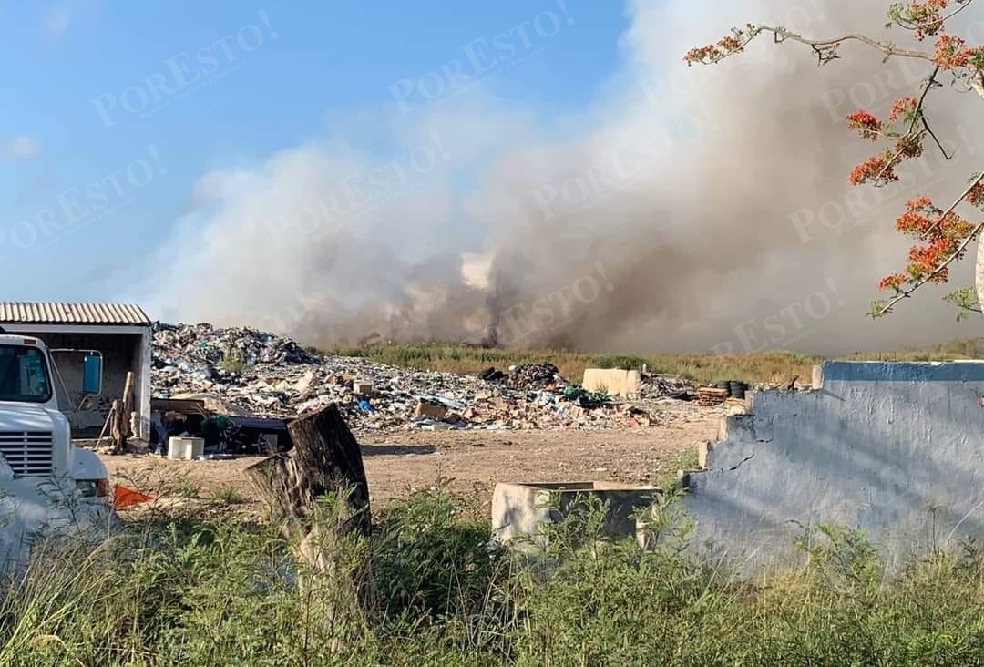 Incendio en el basurero municipal de Umán lleva dos días sin control