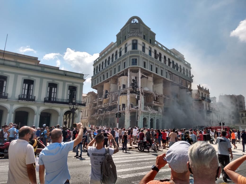 Así fue la explosión del hotel Saratoga en La Habana, Cuba: VIDEO