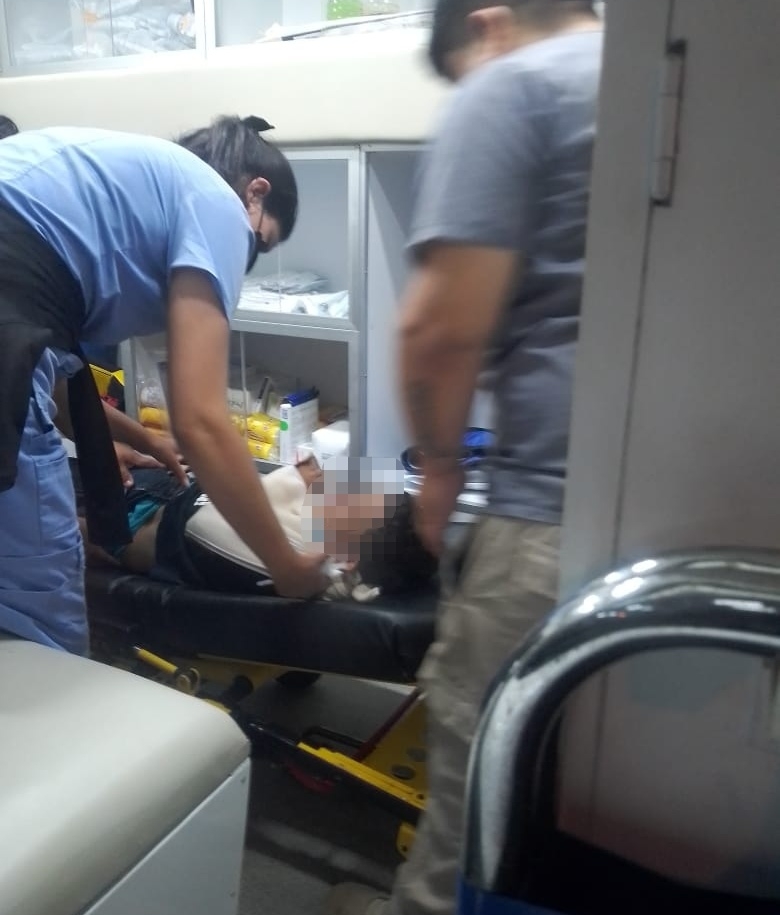 Debido a la lesión requirió ser trasladado a un hospital en la ciudad de Mérida