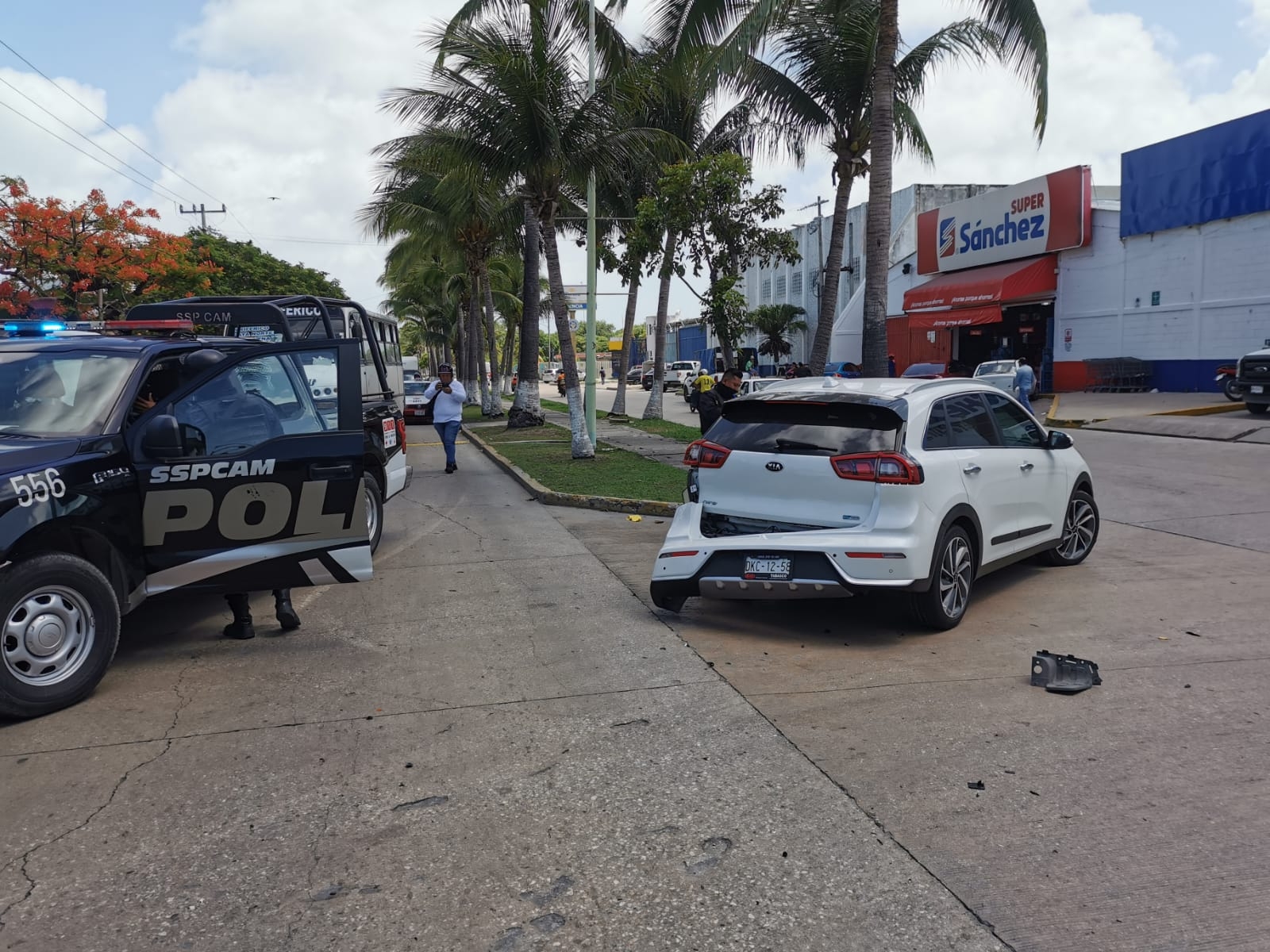 Accidentes en Ciudad del Carmen: Conductora choca contra patrulla de la SSP Campeche