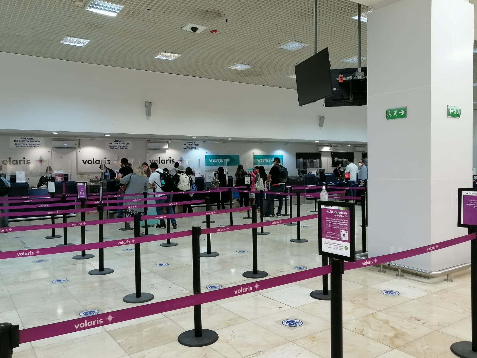 Los primeros vuelos en despegar del aeropuerto de Mérida este domingo fueron Aeroméxico, Volaris y United