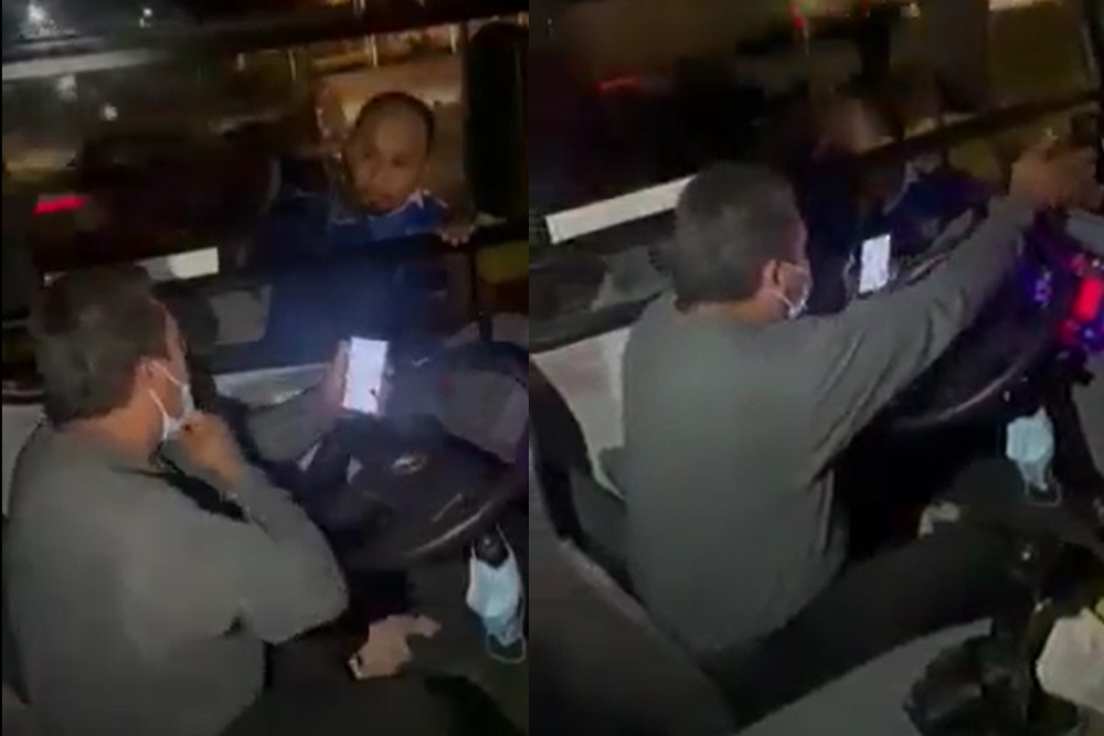 Captan momento en que hombres intentan extorsionar al chofer de un autobús en Tepoztlán: VIDEO