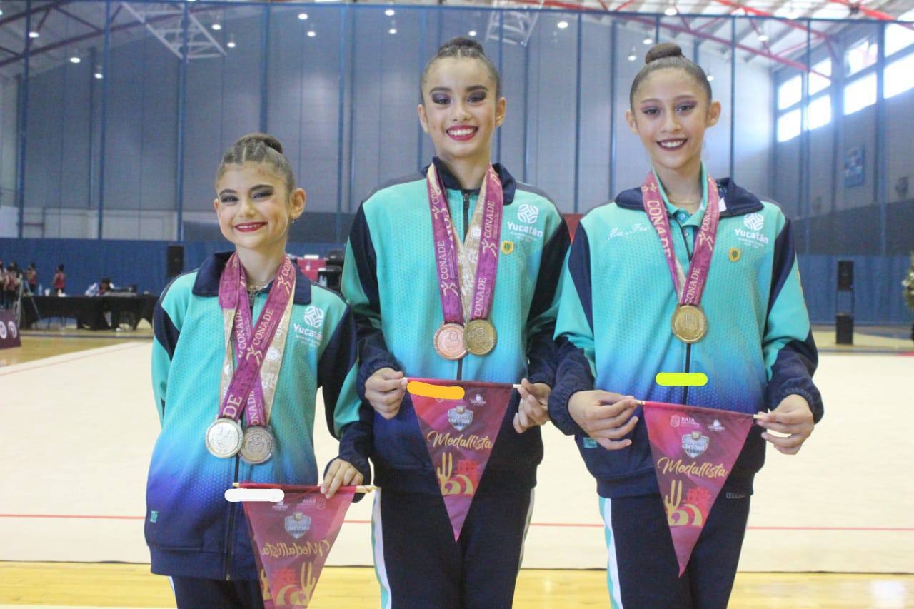 La gimnastas rítmicas obtuvieron medallas de oro