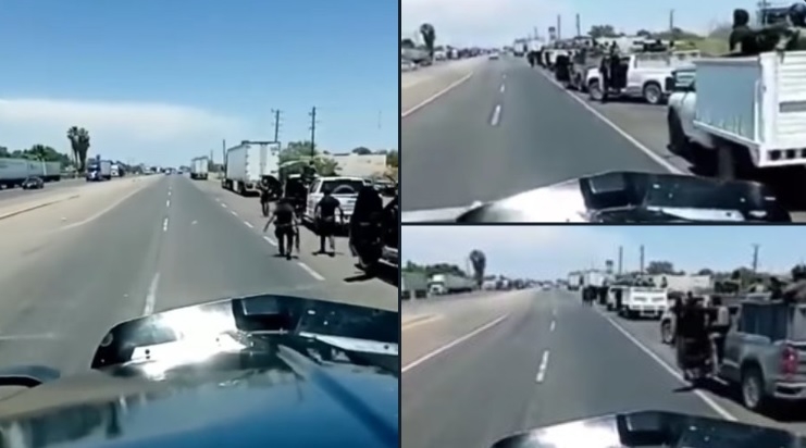 Sujetos armados fueron vistos en la carretera Nogales - México