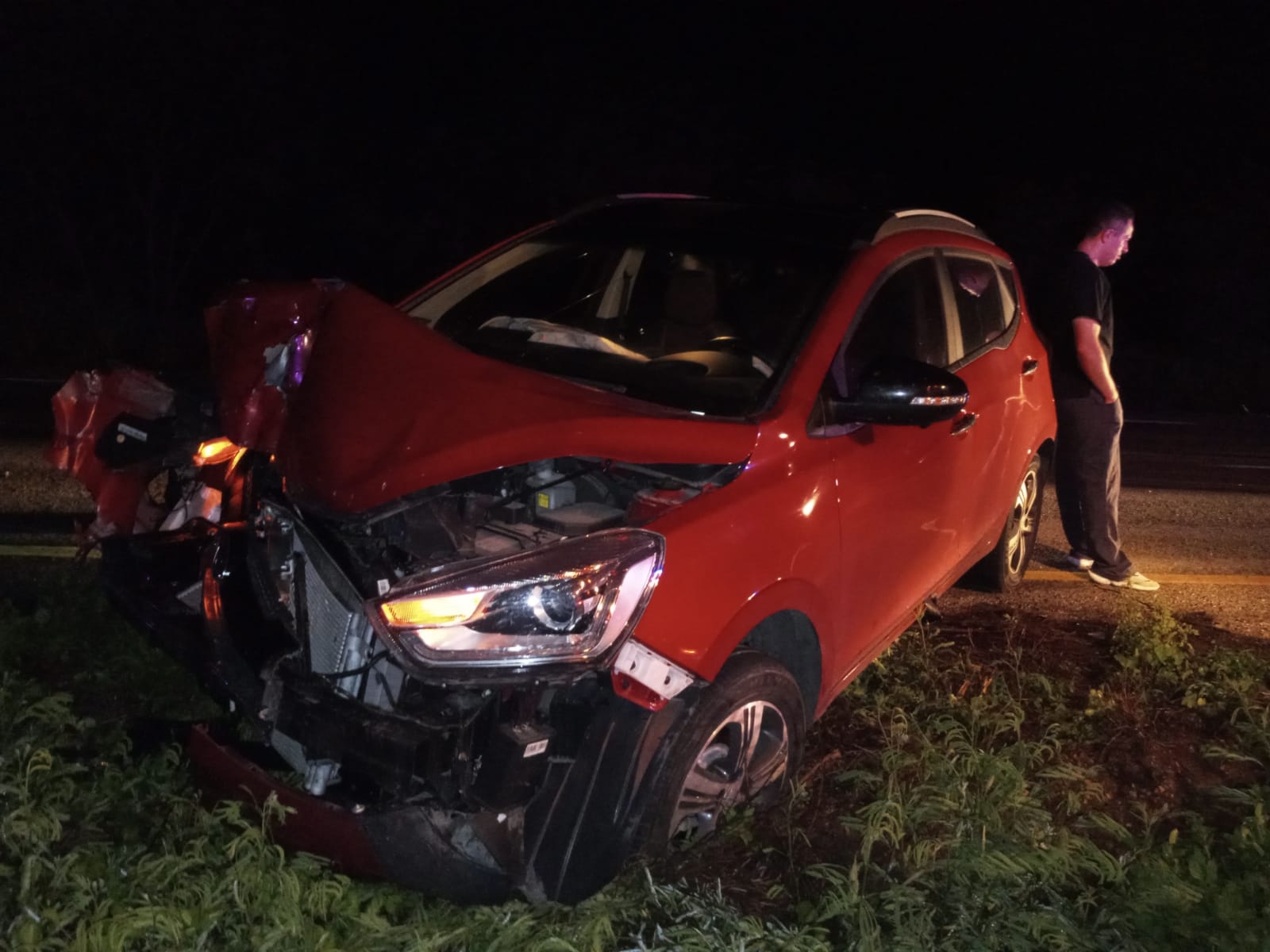 Se registra fuerte accidente en la carretera Mérida - Motul; no hay lesionados