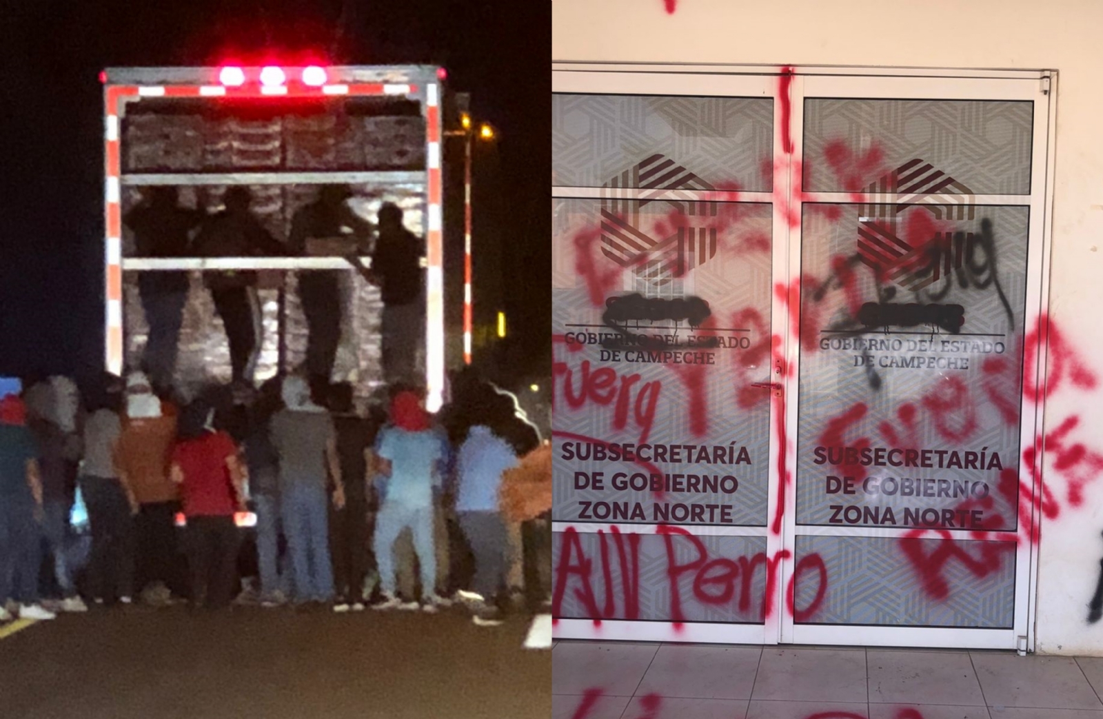De estudiantes a vándalos: Normalistas de Hecelchakán rapiñan tráiler y destruyen oficina pública