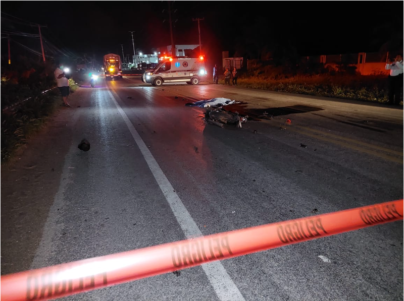 Muere en carretera motociclista en Ciudad del Carmen, Campeche