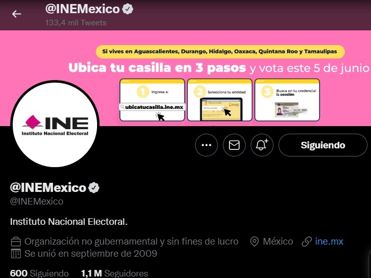 Reactivan cuenta del INE en Twitter; revelan qué fue lo que causó su 'desaparición'