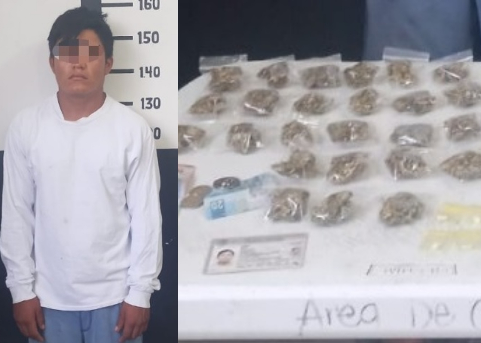 Tras persecución, policías detienen a joven con 64 bolsitas de droga en Tizimín