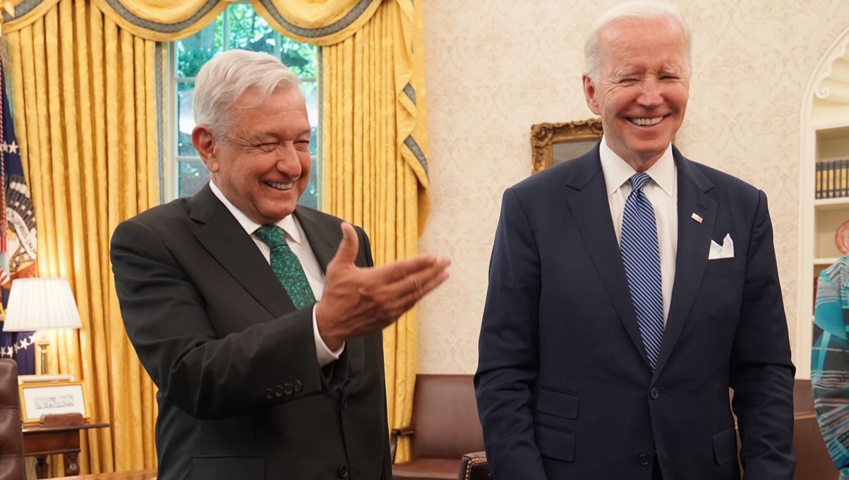 Tras reunirse con Joe Biden, AMLO rindió homenaje al presidente Rooselvet. Foto: @lopezobrador_