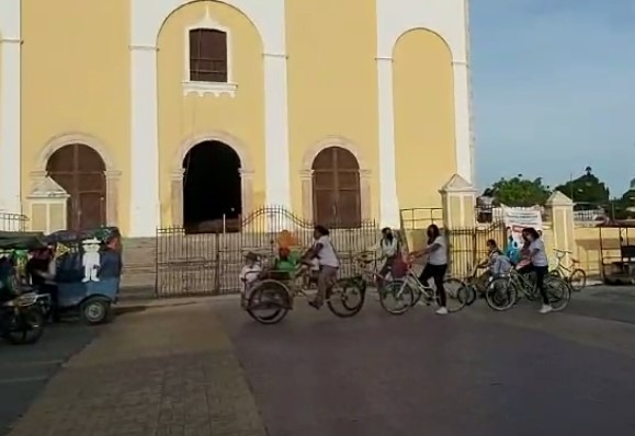 Día del Yucateco: Jóvenes realizan recorrido en bicicleta en Hunucmá para celebrar