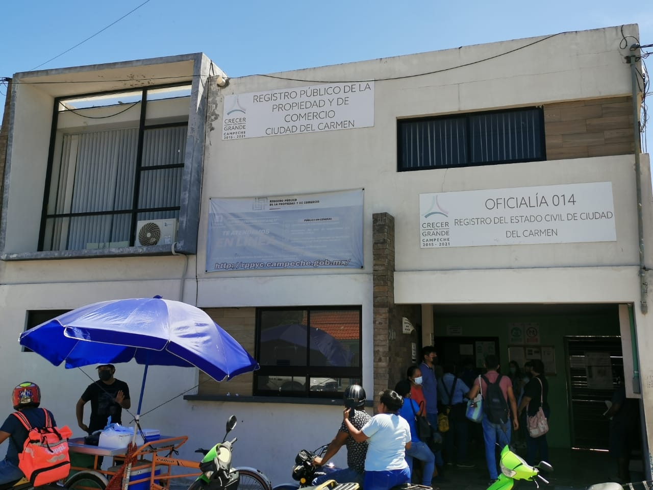 Cuatro personas dieron positivo a COVID-19 en el Registro Civil de Ciudad del Carmen
