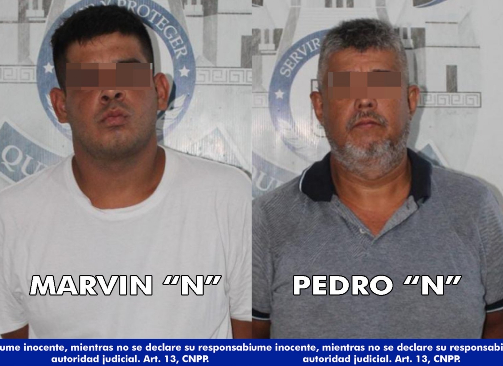 Dos de los detenidos son Marvin "N" y Pedro "N", quienes son sometidos a investigación