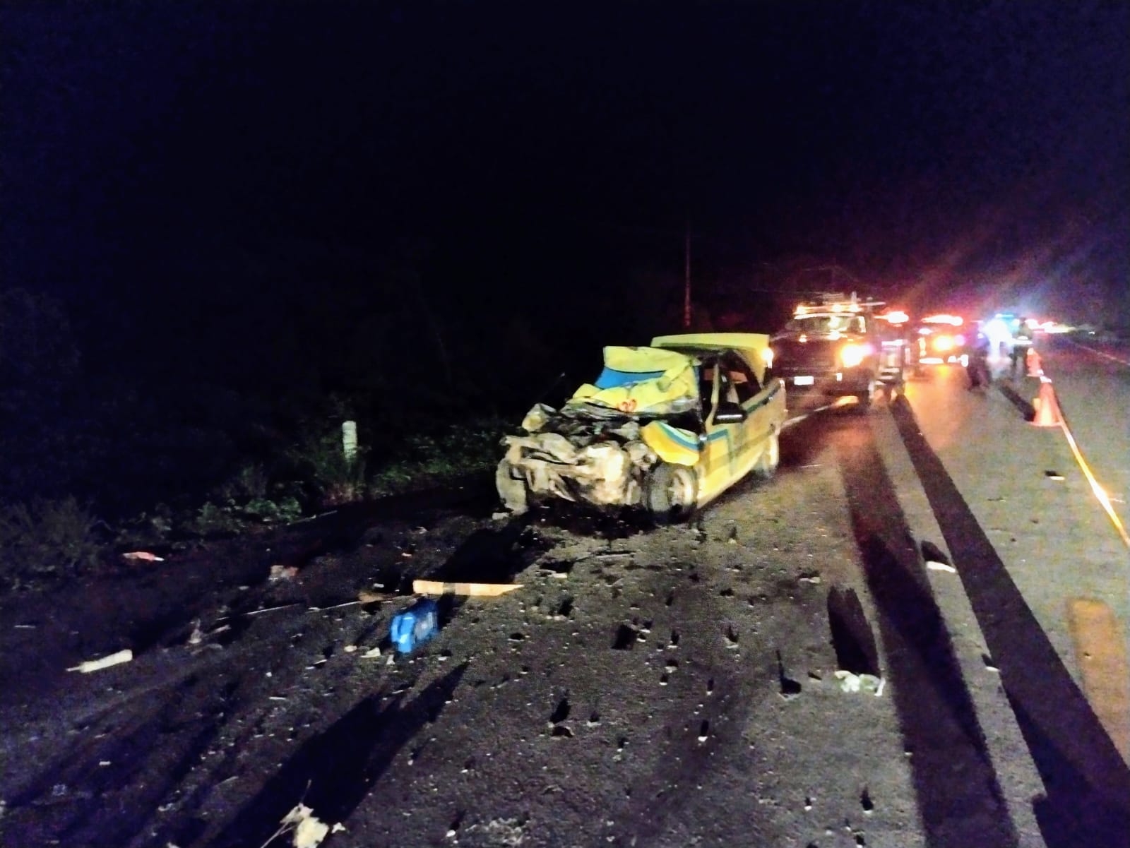 Muere taxista en aparatoso accidente en la carretera Xalau - Chemax
