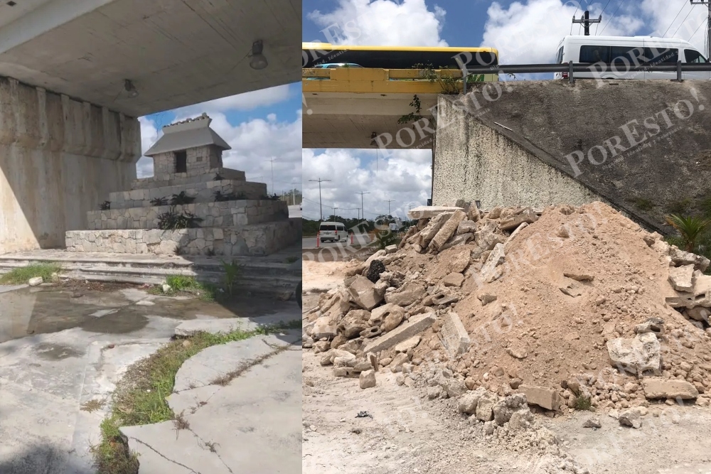 Esta es la leyenda del puente del aeropuerto de Cancún y la pequeña pirámide, hoy removida