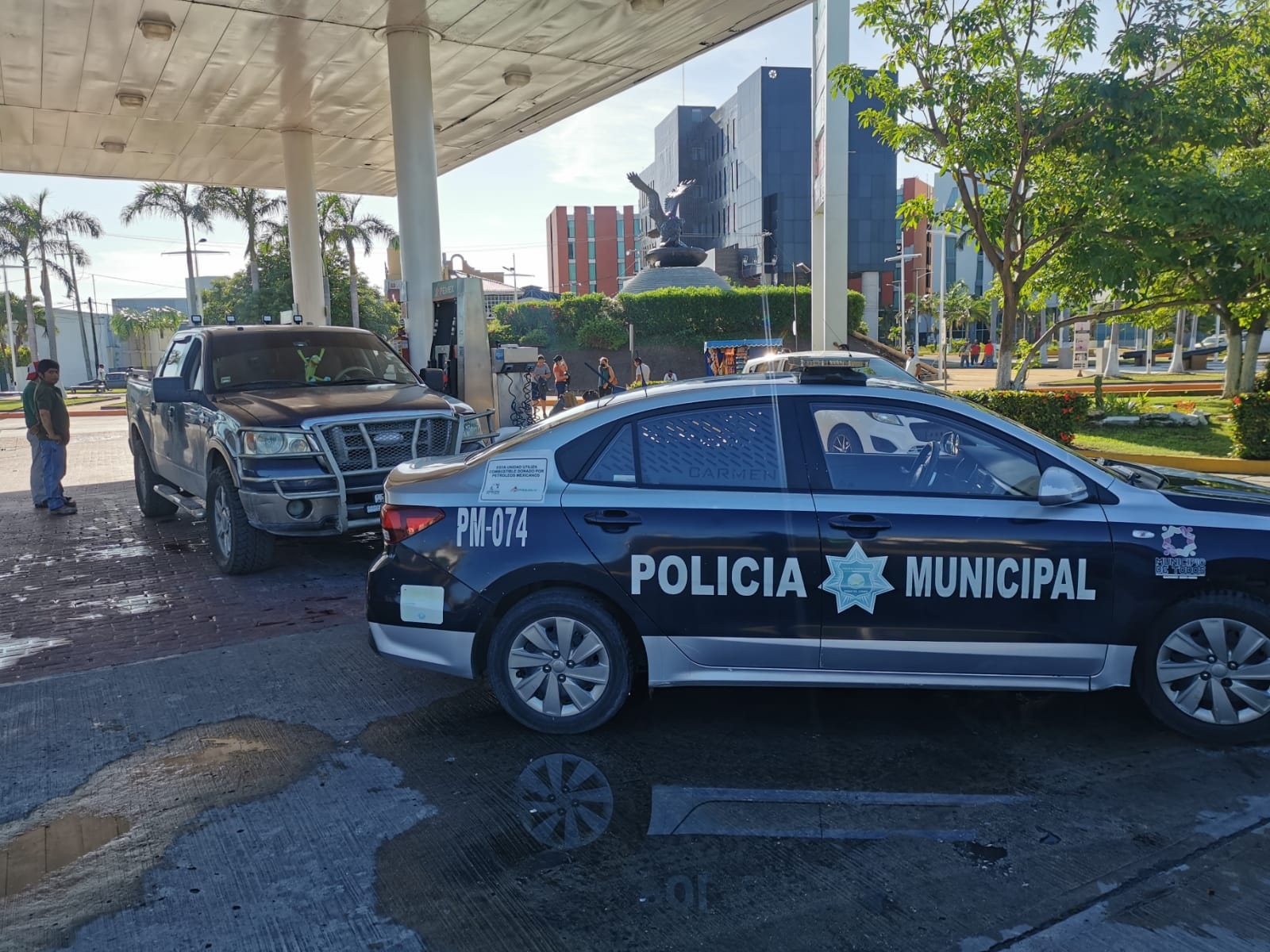 La Policía de Ciudad del Carmen arribó para tomar nota del hecho