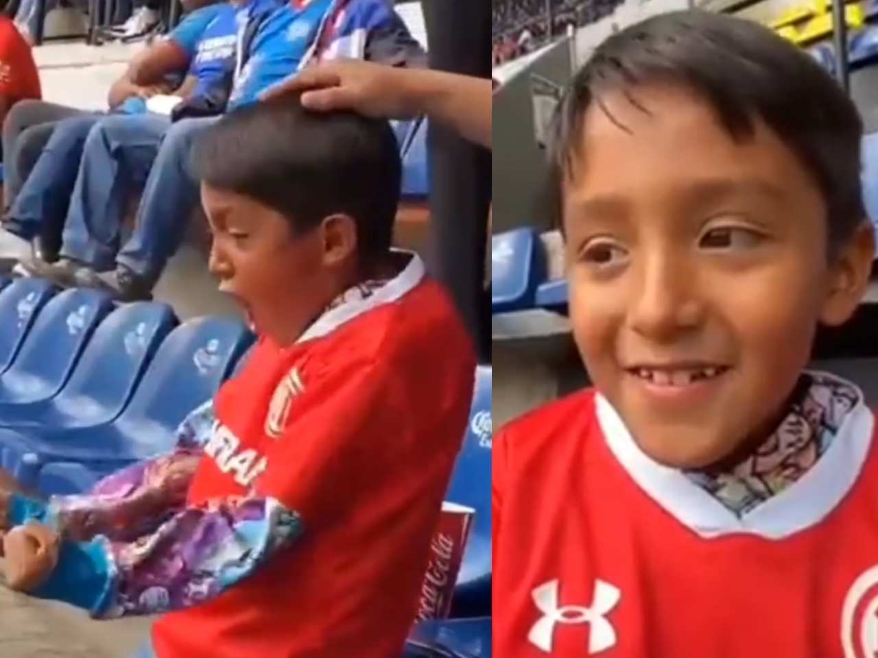 Niño aficionado del Toluca se viraliza por su celebración de un gol: VIDEO