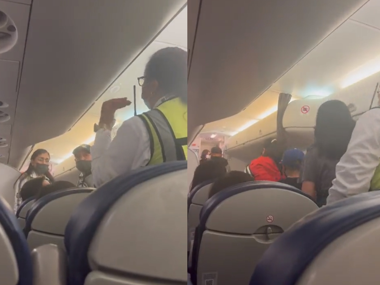 El video fue subido a las redes sociales, donde los pasajeros del vuelo CDMX-Oaxaca exigían saber cuál era el motivo por el que bajaban a la familia del avión