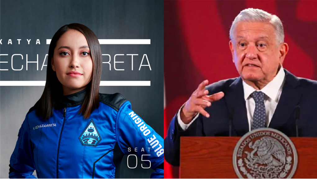 AMLO se reúne con Katya Echazarreta, primera mexicana en viajar al Espacio, en Palacio Nacional