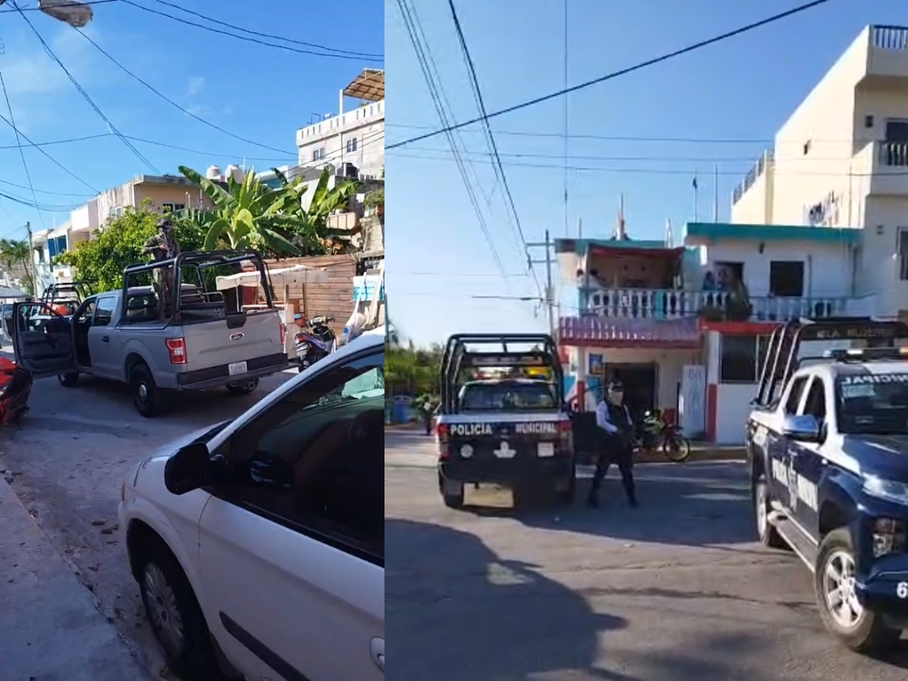 Los elementos de la Policía de Isla Mujeres y la Guardia Nacional organizaron un operativo de vigilancia y búsqueda de los autores de los disparos en la colonia La Gloria