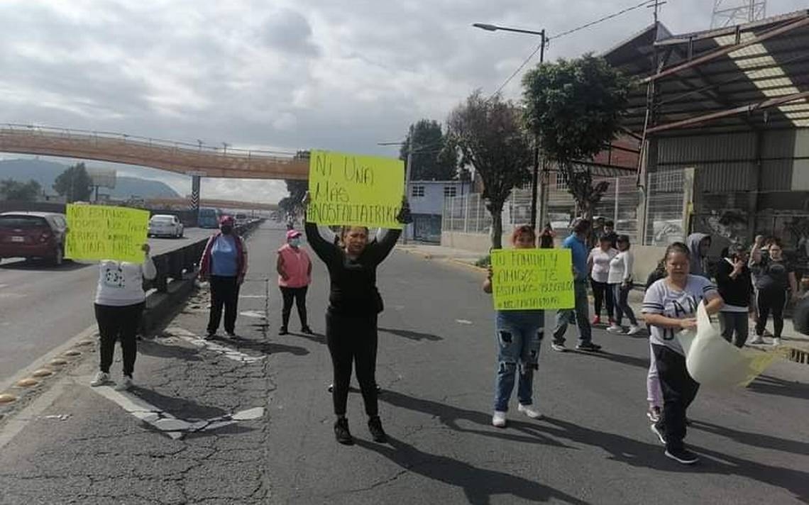 Bloquean la México-Puebla, en Valle de Chalco, por desaparición de Érika