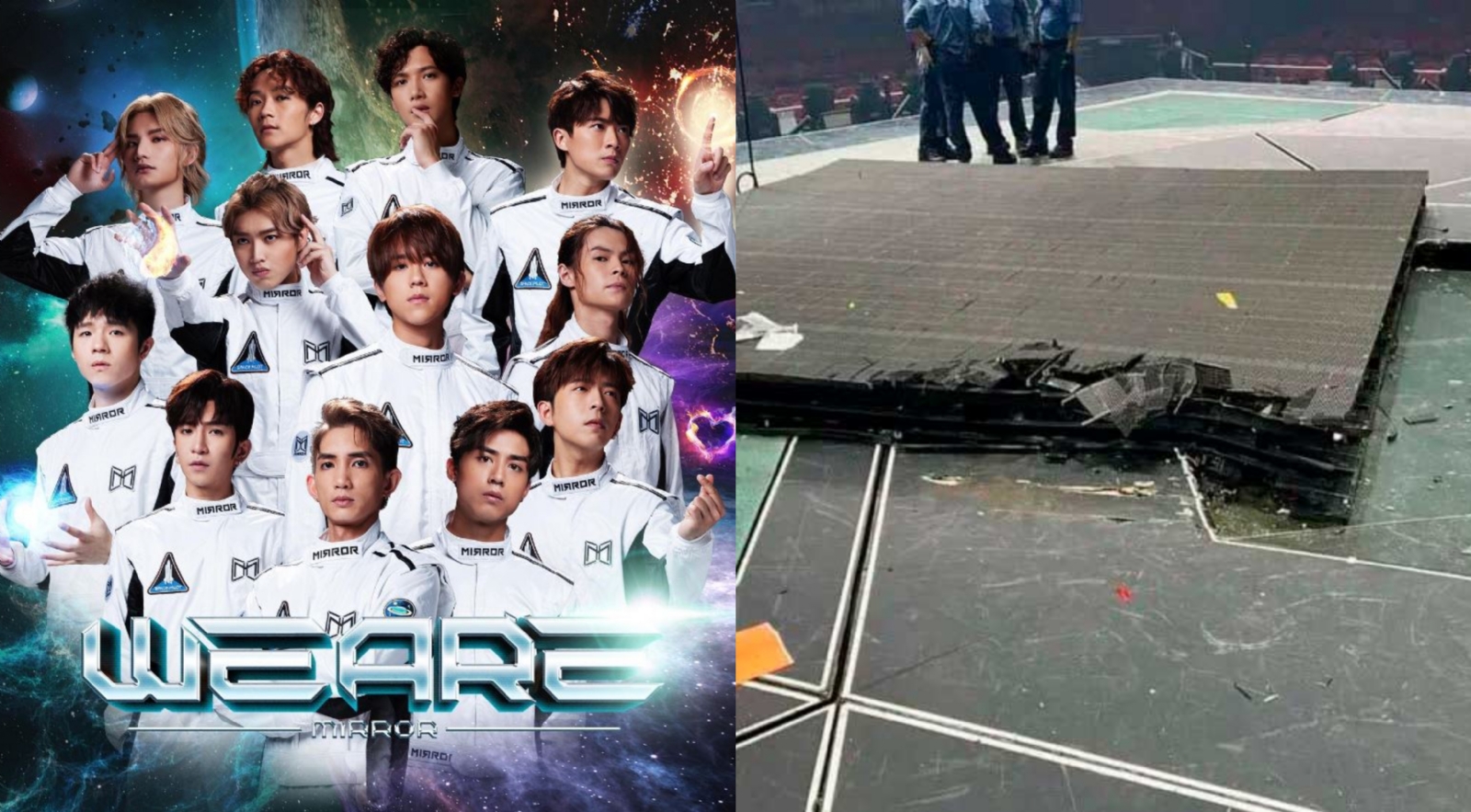 Mirror fue el grupo de Hong Kong al que le cayó una pantalla gigante en un concierto