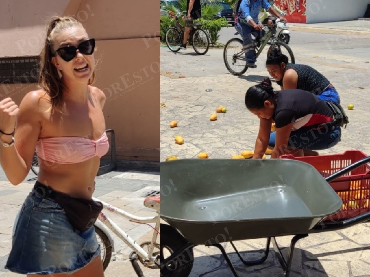 La turista extranjera se vio obligada a pedirle disculpas a las mujeres indígenas tras arrojar su mercancía al suelo de la Quinta Avenida de Playa del Carmen