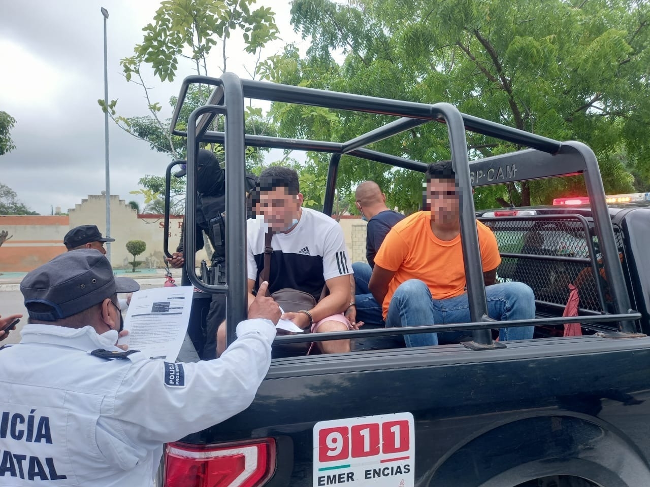 Los cuatro hombres fueron trasladados a la Fiscalía de Campeche