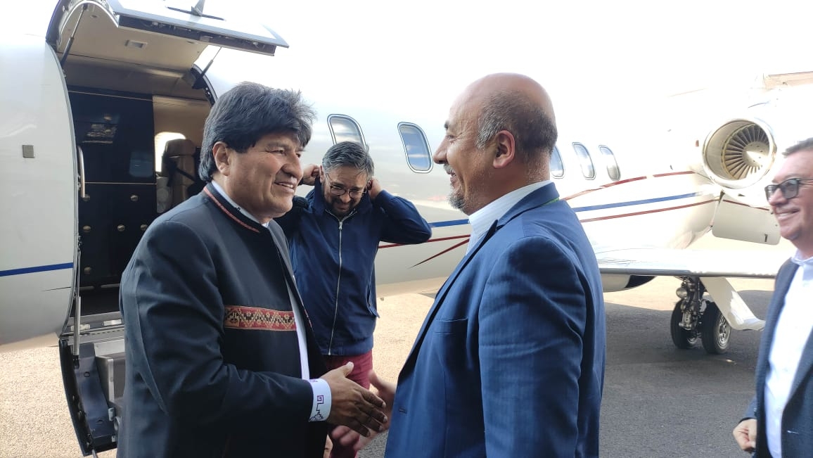 Evo Morales llega a la CDMX para asistir a las celebraciones de la Independencia