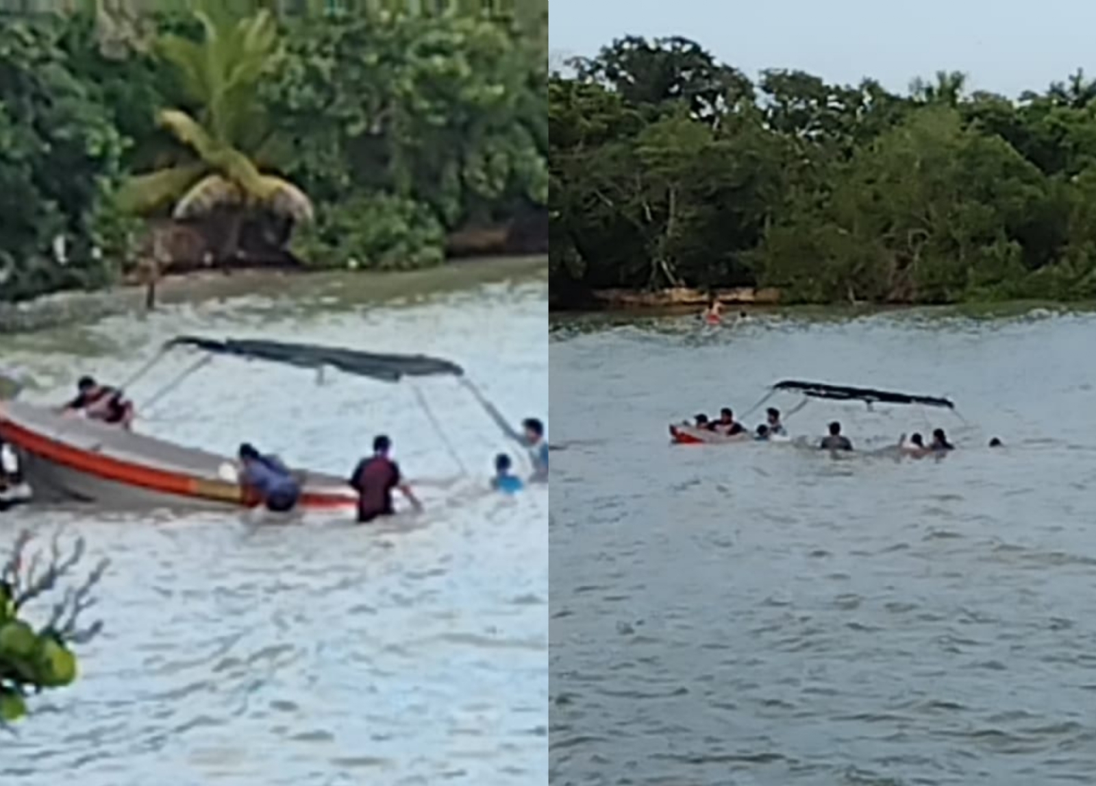 Se hunde embarcación con siete tripulantes en Calderitas, Chetumal