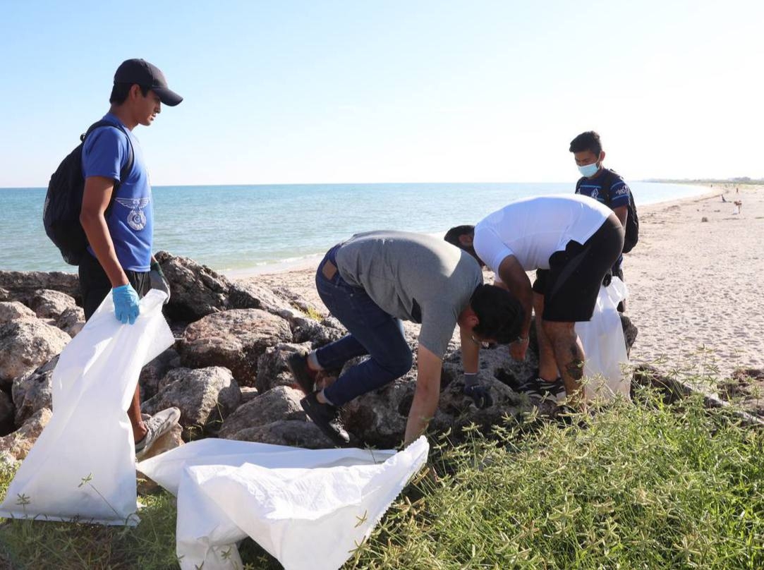 Recogen más de 4 toneladas de basura durante los trabajos de limpieza en 14 playas de Yucatán