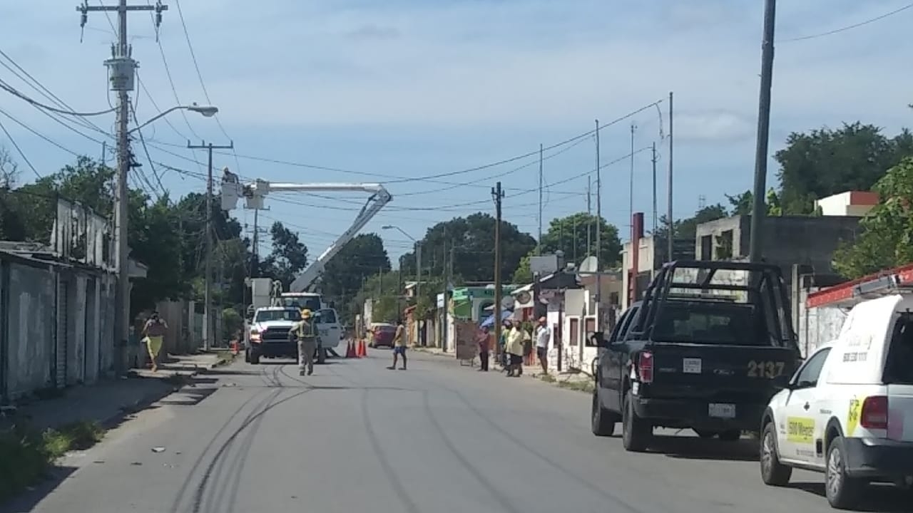 Policías de la SSP Yucatán tuvieron que mantenerse en el sitio para evitar mayores incidentes