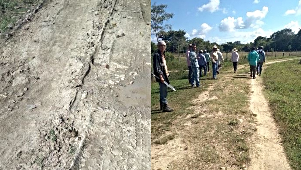 Ejidatarios de Candelaria exigen al Gobierno de Campeche la pavimentación de 12 km de carretera