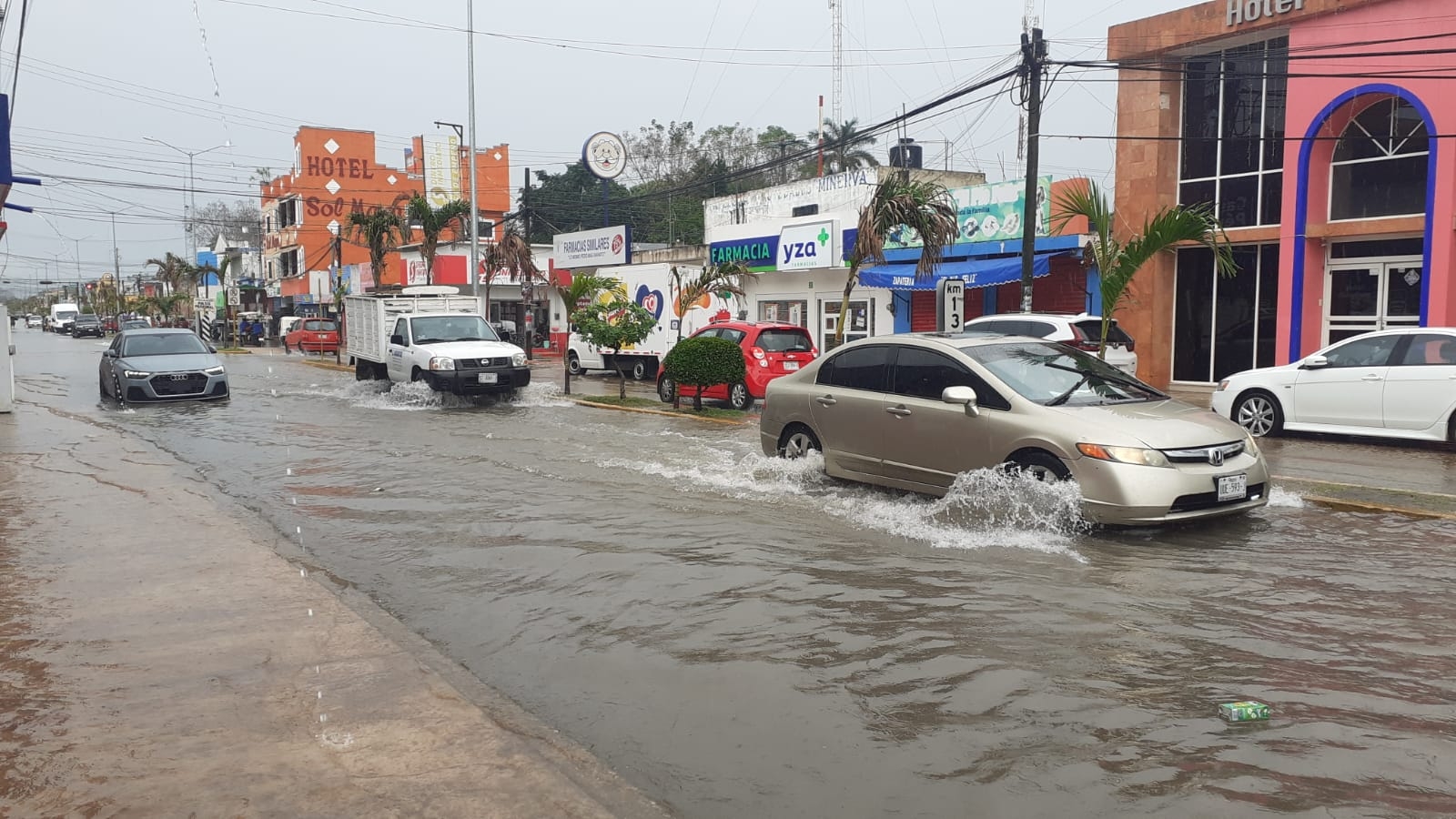 Lluvias por Frente Frío 27 causa inundaciones en José María Morelos
