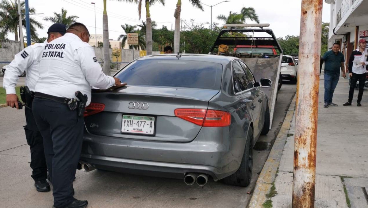 Decomisan auto de lujo de Yucatán en Ciudad del Carmen