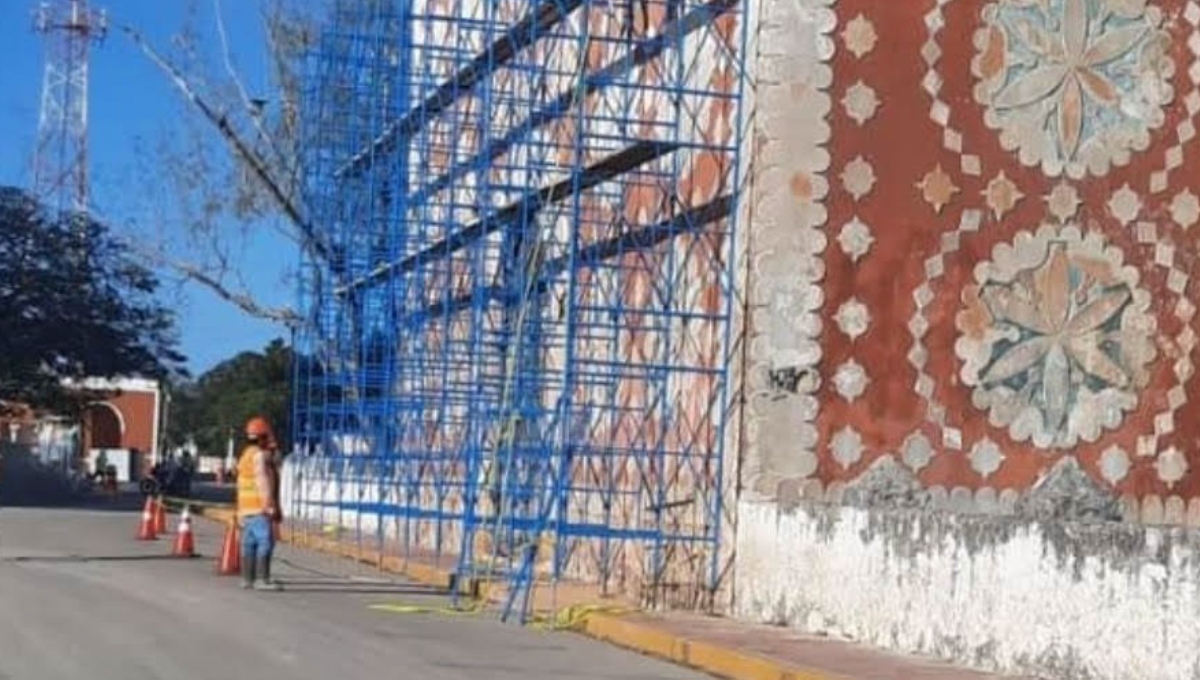 INAH rescata fachada de la única iglesia con estilo barroco en Yucatán