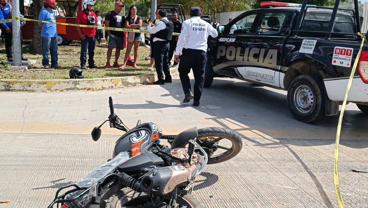 Dos lesionados fue el resultado del choque entre dos motocicletas en Campeche