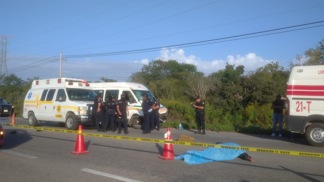 Muere policía de la SSP tras ser arrollado en la carretera Mérida-Tetiz
