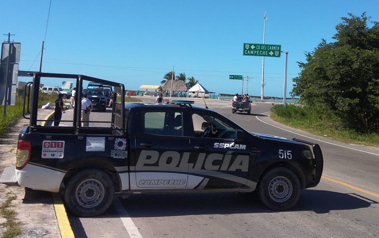 Instalan filtro de seguridad en la vía Isla Aguada-Sabancuy por casos de rapiña en tráileres