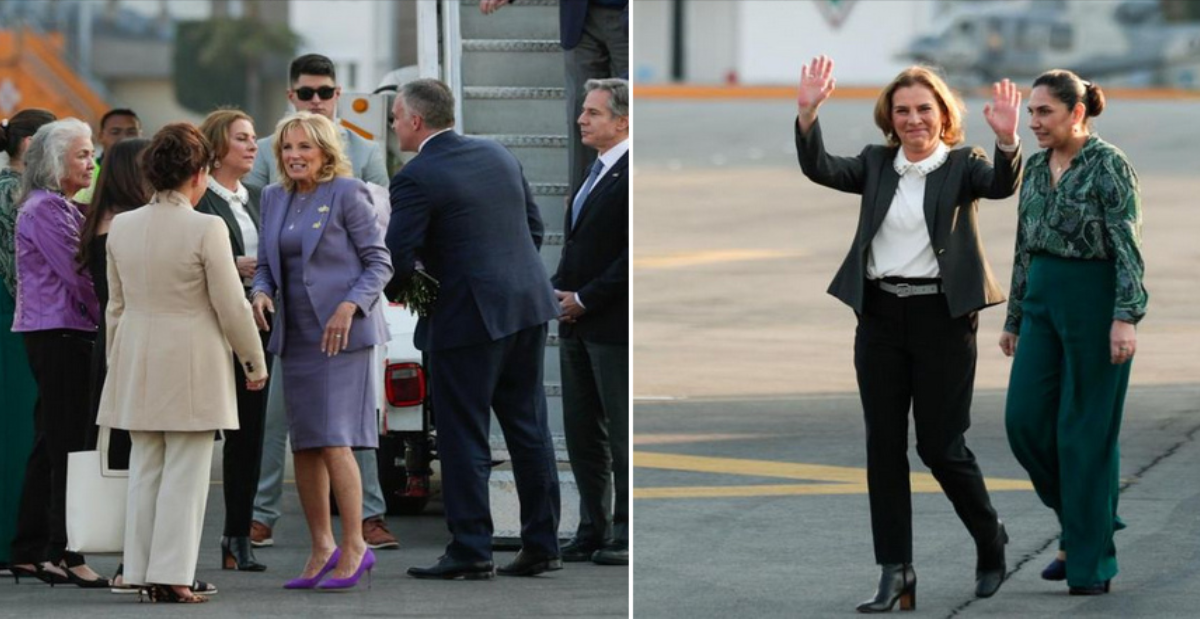 Jill Biden llega a la Ciudad de México y es recibida por Beatriz Gutiérrez Muller: VIDEO