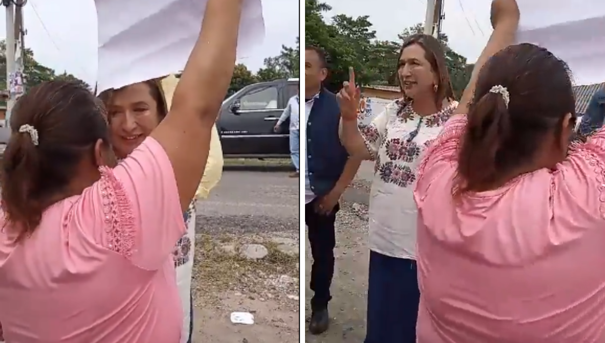 Tabasqueños le hacen el 'feo' a Xóchitl Gálvez en su visita a Villahermosa: VIDEO