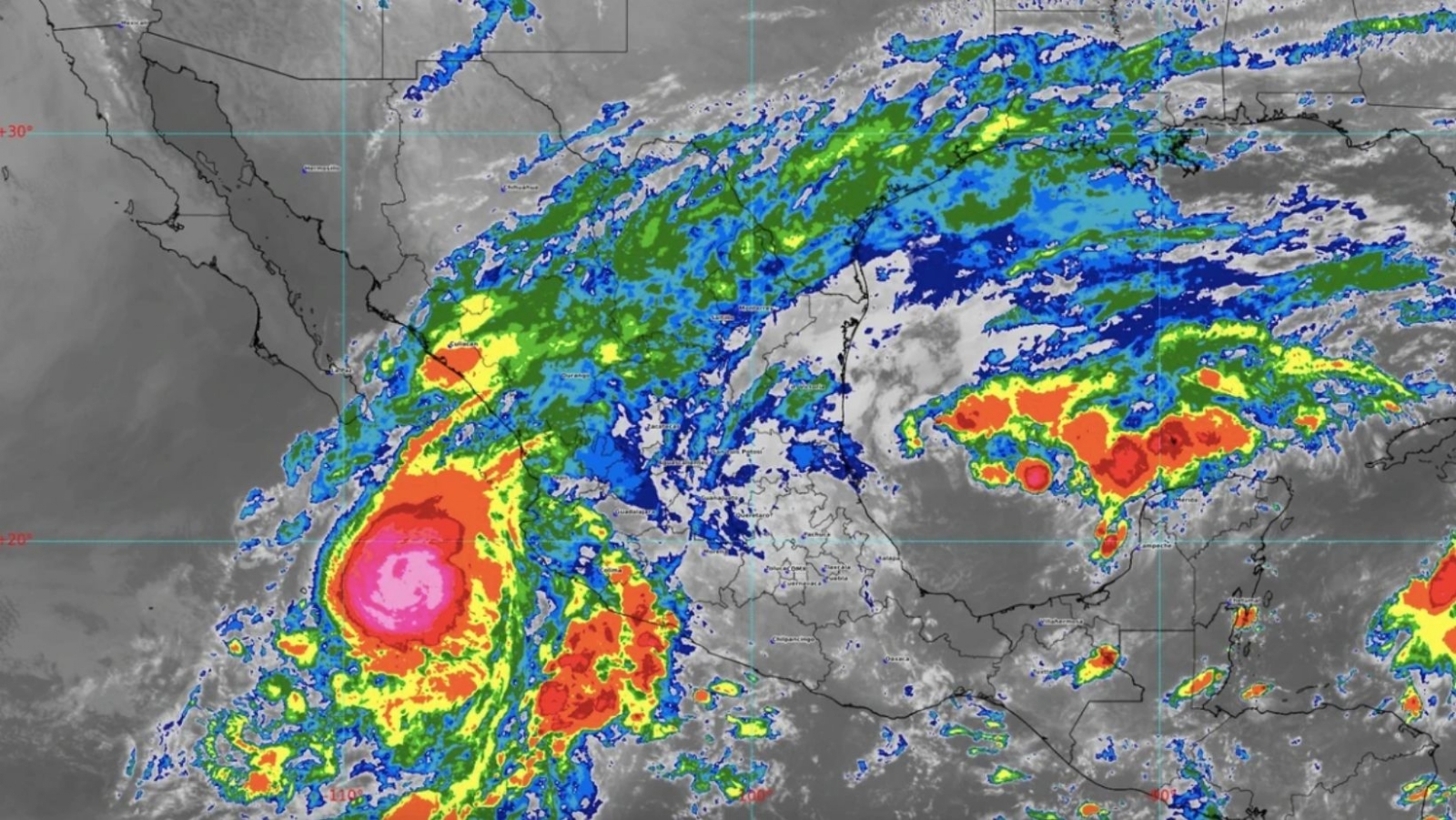 Lista de estados afectados por el huracán Lidia y la Tormenta Tropical Max