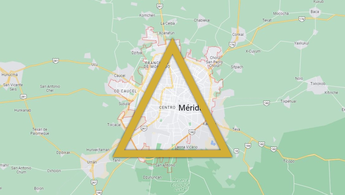 El triángulo dorado se encuentra ubicado en el Norte de Mérida