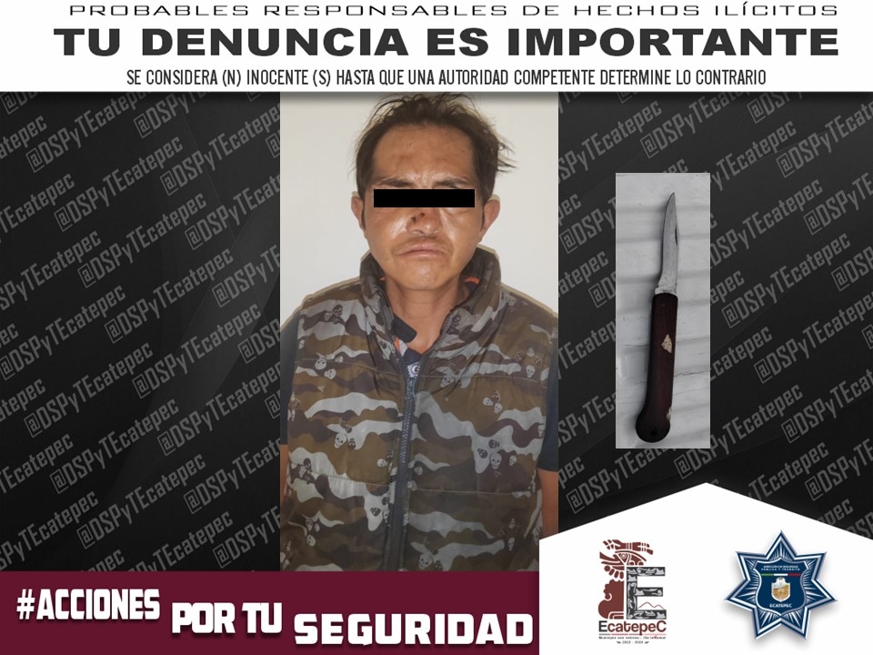 El detenido fue puesto bajo las indicaciones de las autoridades del Estado de México